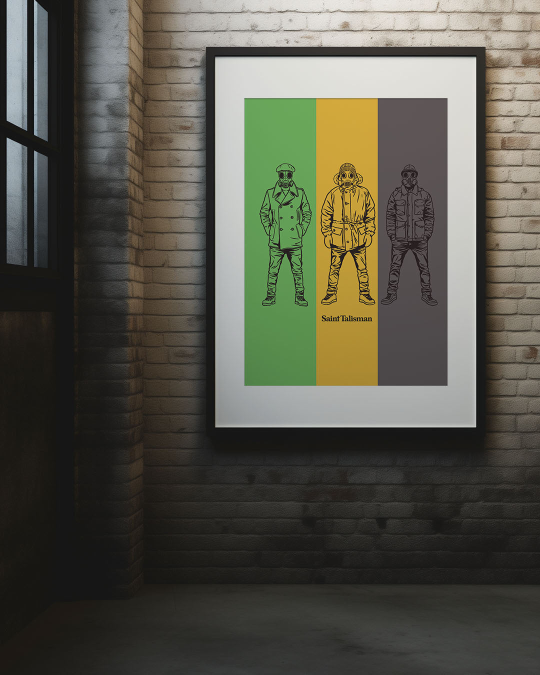 Gasman Trio Yellow Green Grey Limited Edition Print