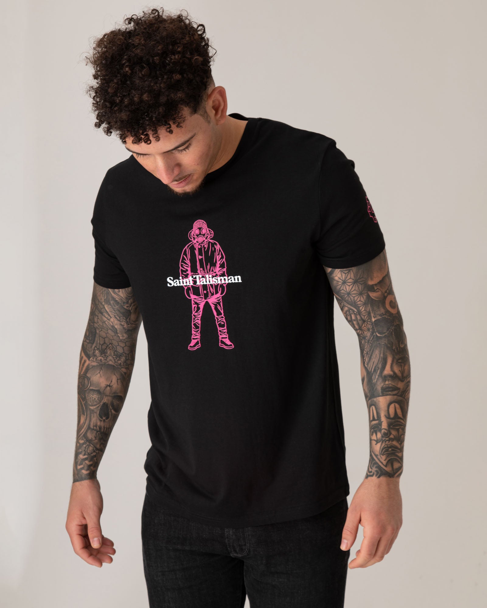 Alpine Gasman T-Shirt - Black &amp; Pink