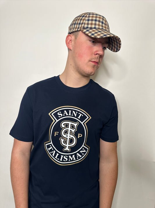 Saint Talisman Patch T Shirt Navy
