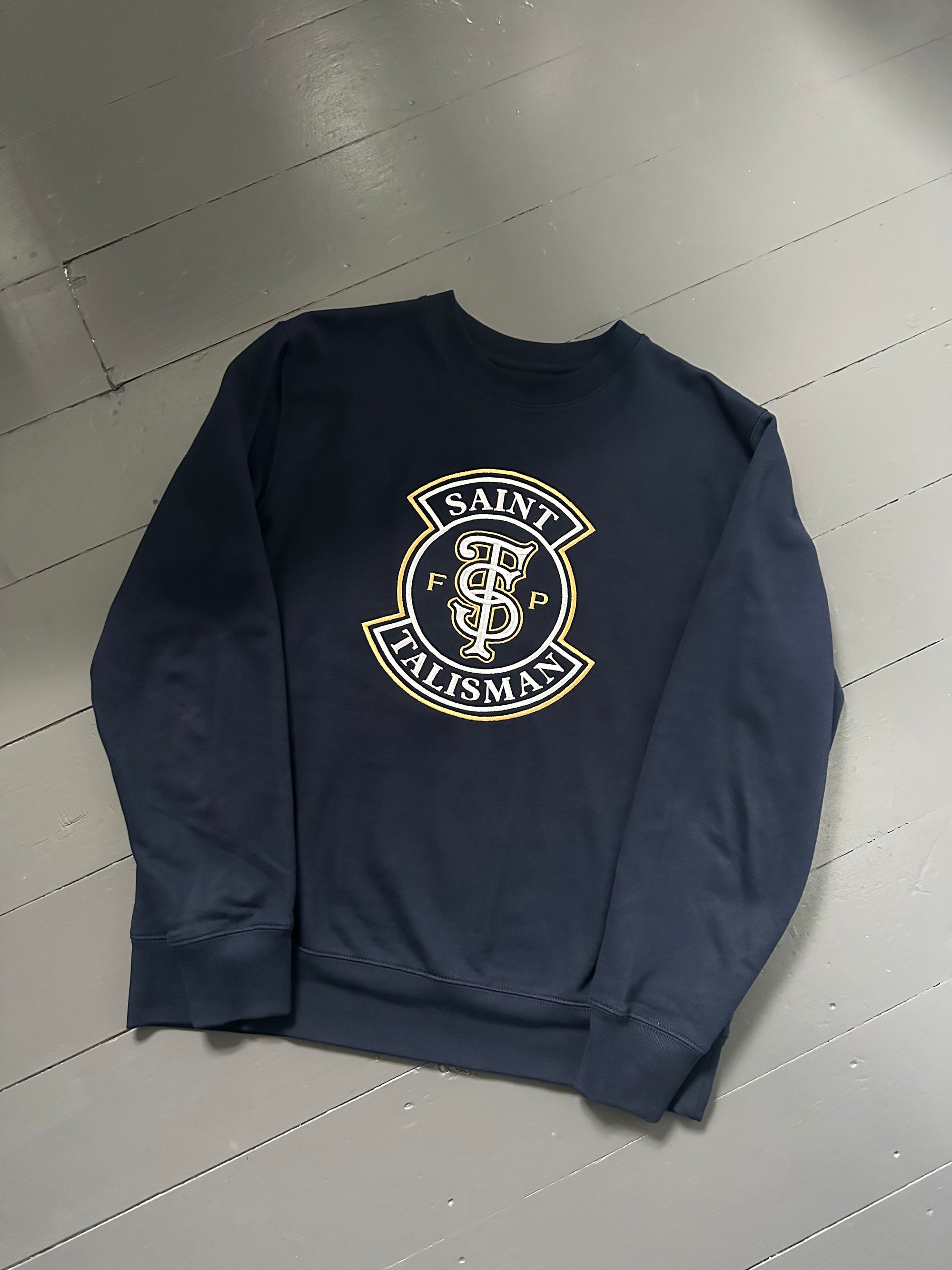 Embroidered Patch Sweatshirt - Navy